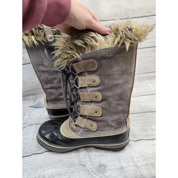 Sorel Joan of Arctic Snow Brown Waterproof Leather Women's Boots NL1540 Size 9 - Picture 11 of 15